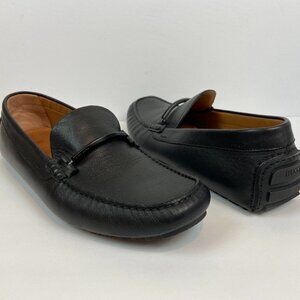 Hugo Boss Black Moccasins Driver  Loafers Soft Leather Sz 10 Like NEW